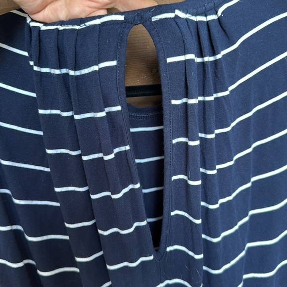 Banana Republic Navy White Striped tank dress drawstring waist, pockets size XS - Picture 7 of 7